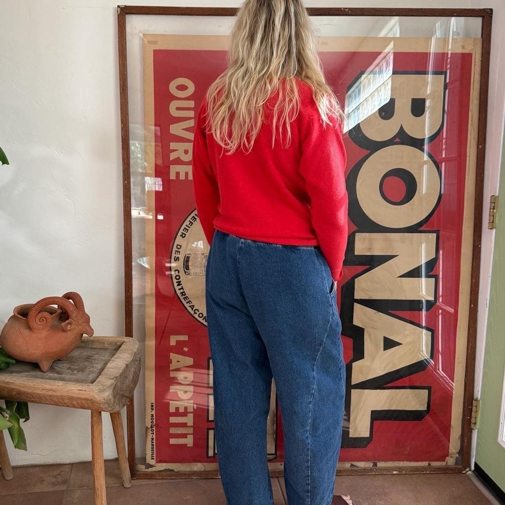 Vintage 1970s Collegiate Pacific Red Crewneck Holy Trinity Sweatshirt - Picture 4 of 6
